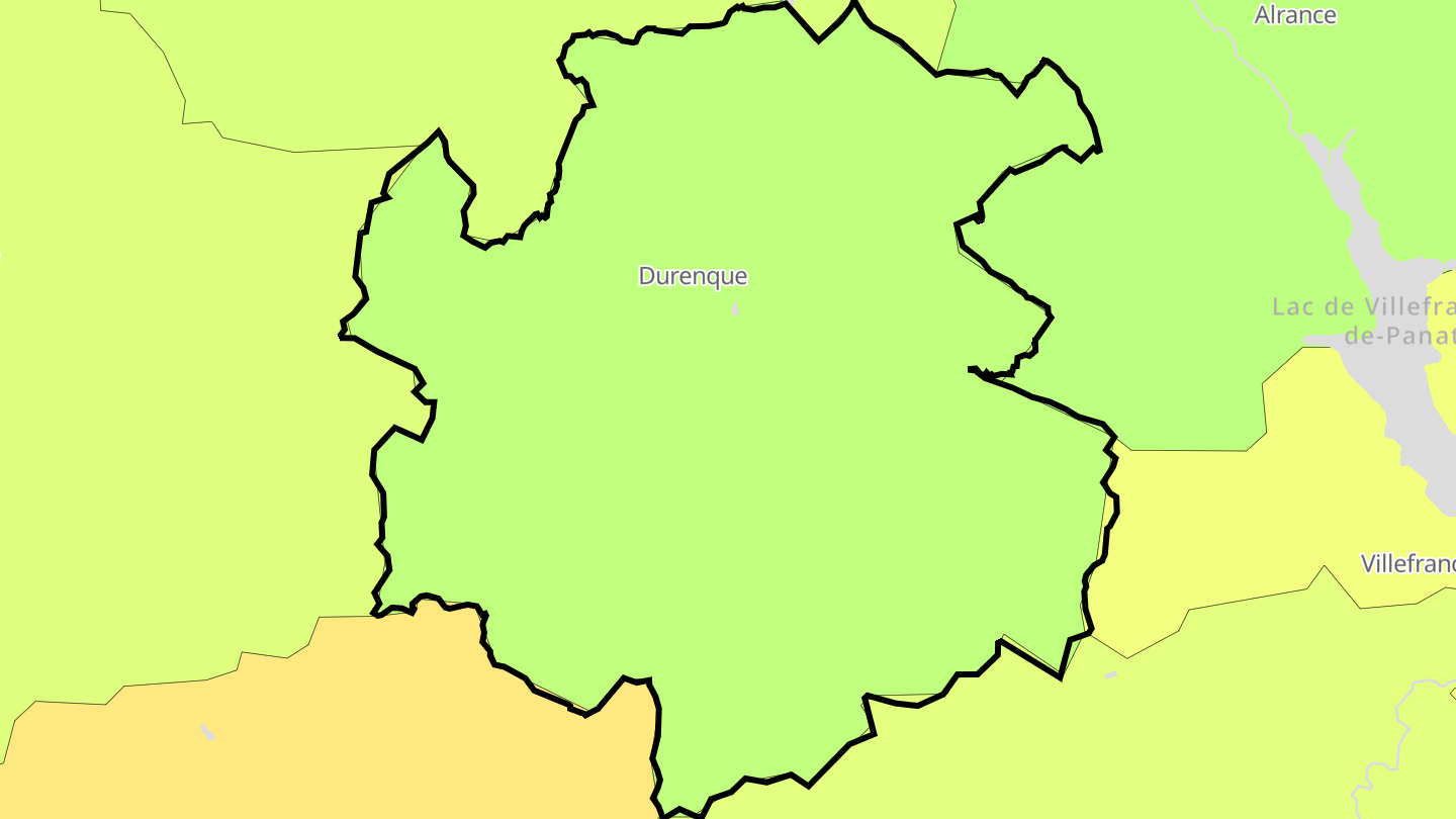 Carte des prix de l'immobilier Durenque