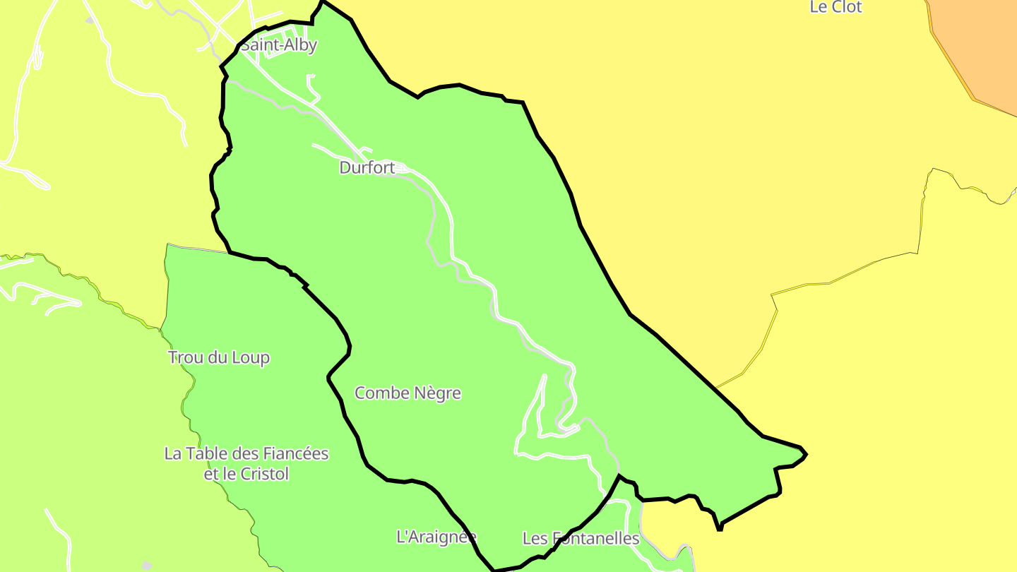 Carte des prix de l'immobilier Durfort