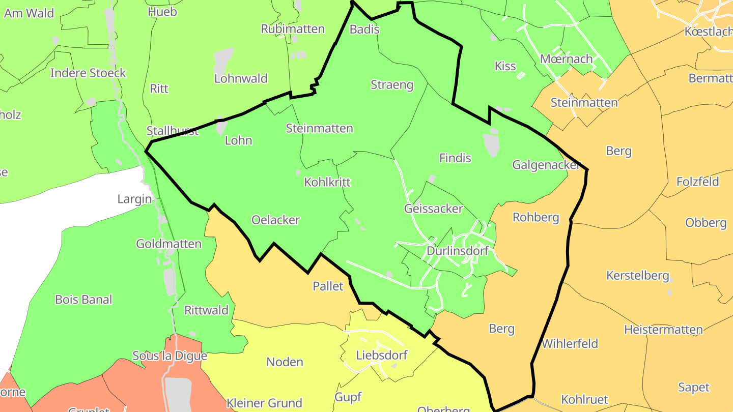 Carte des prix de l'immobilier Durlinsdorf