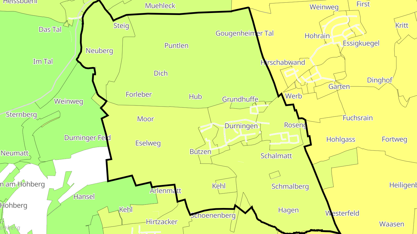 Carte des prix de l'immobilier Durningen