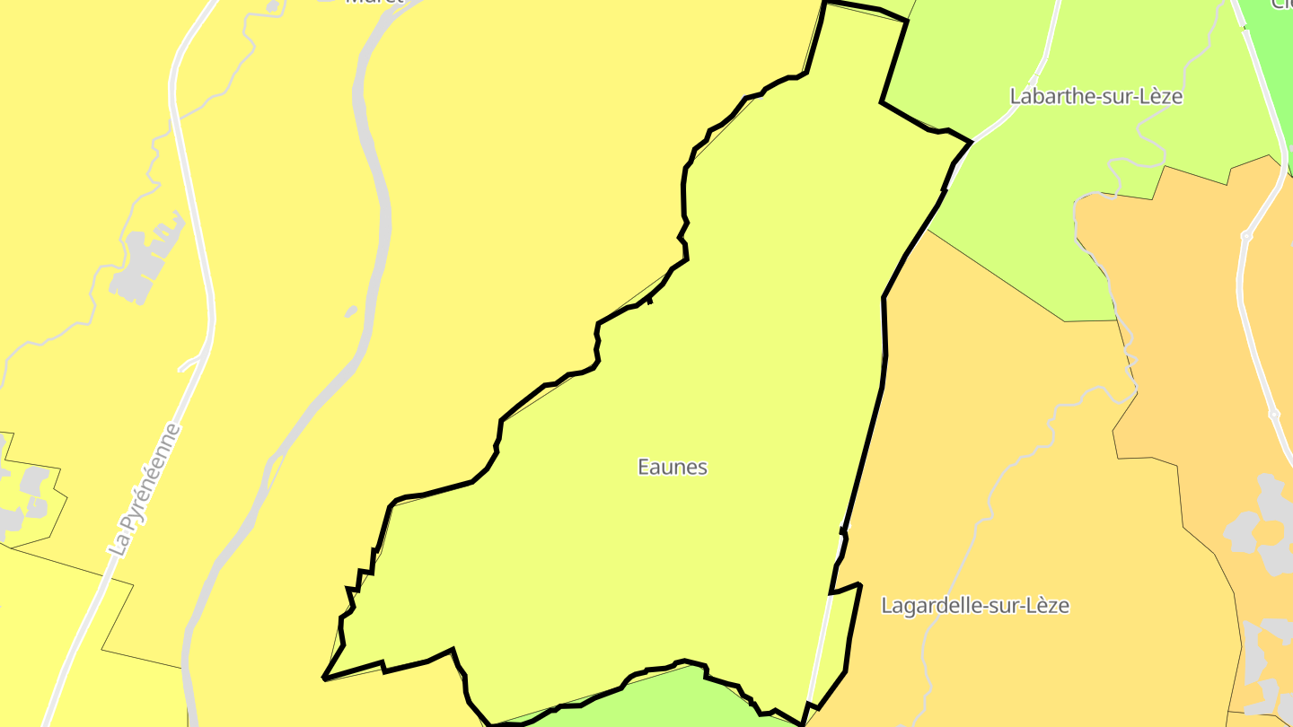 Carte des prix de l'immobilier Eaunes