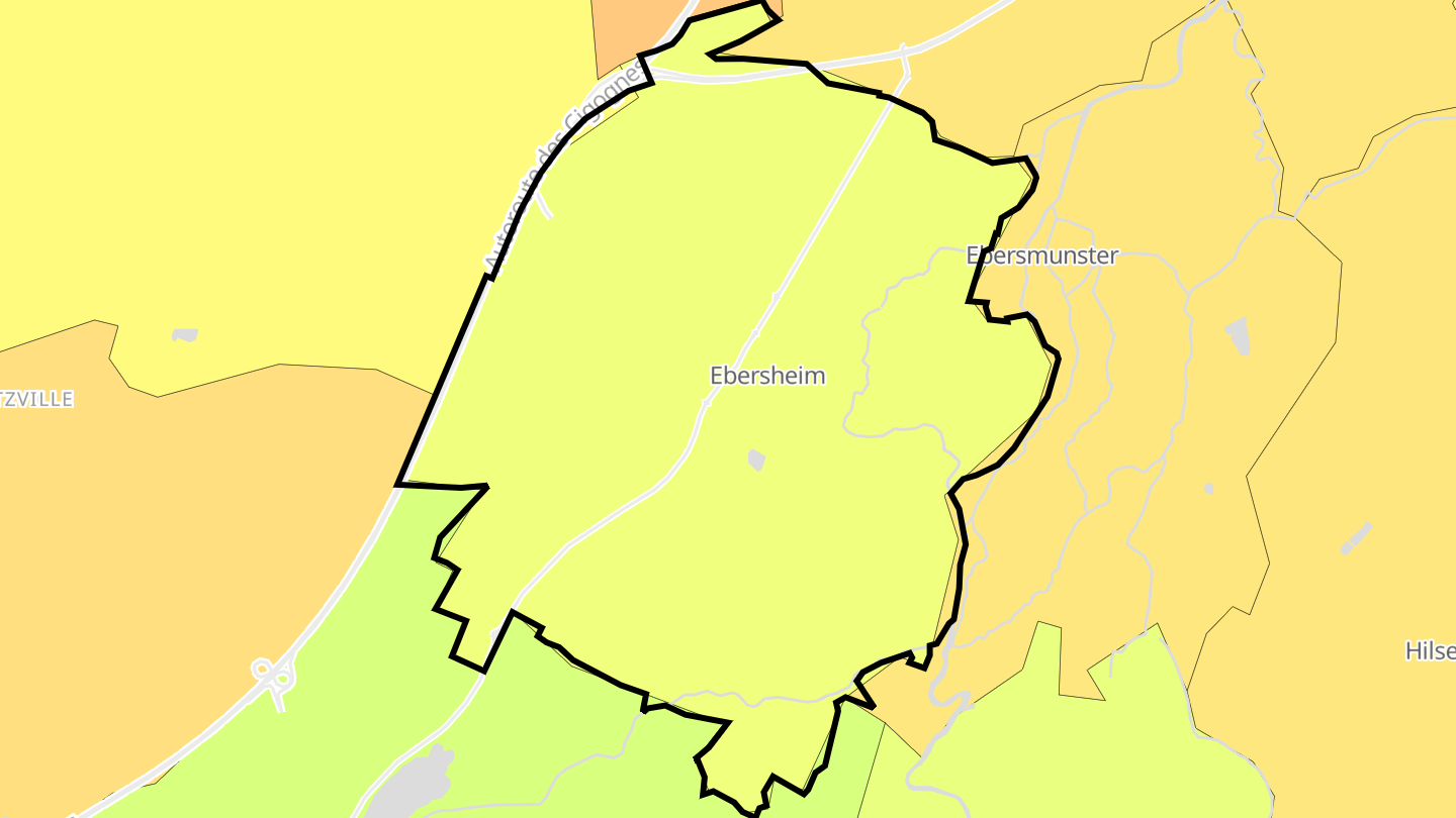Carte des prix de l'immobilier Ebersheim