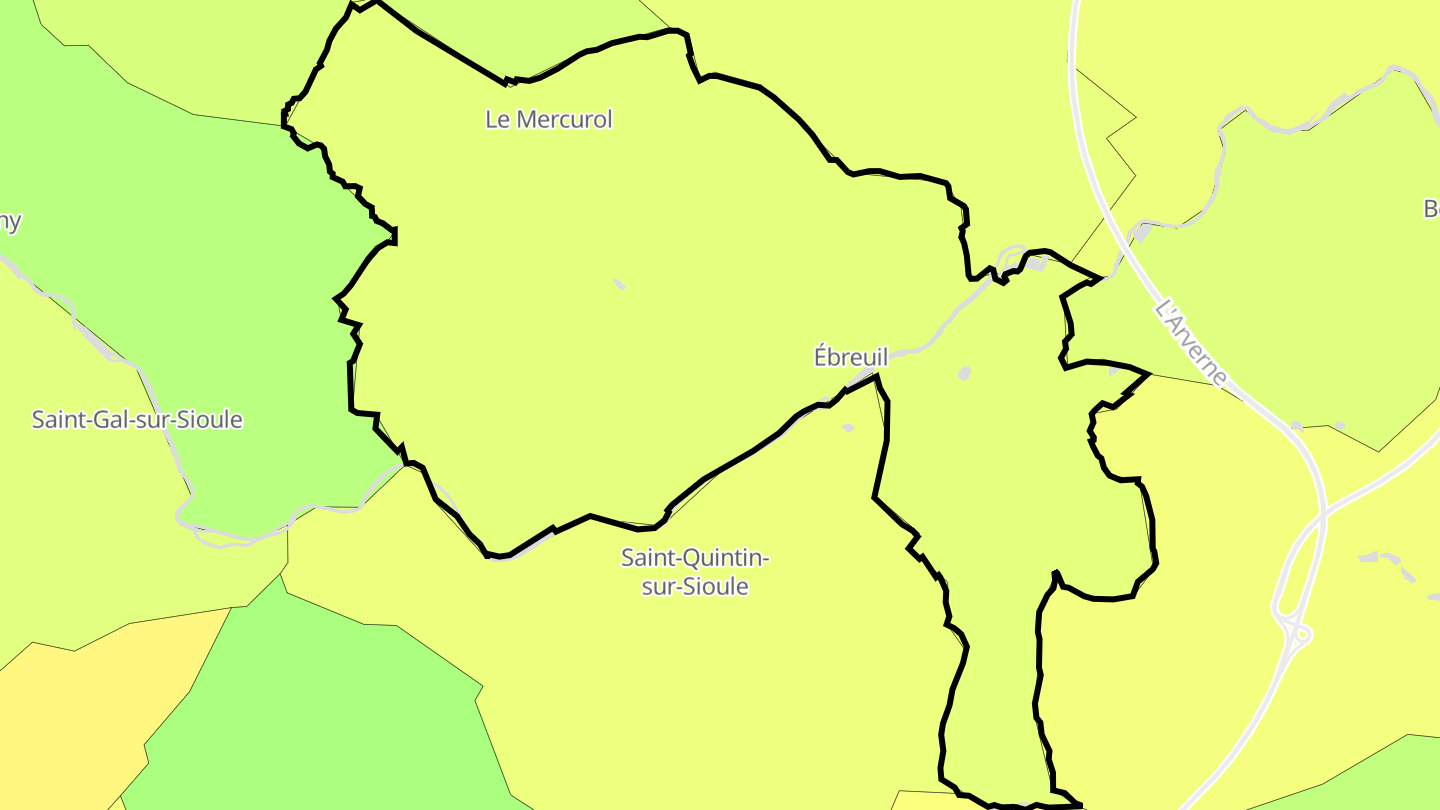 Carte des prix de l'immobilier Ébreuil