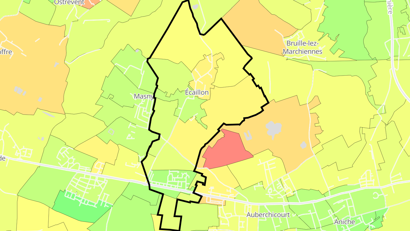 Carte des prix de l'immobilier Écaillon