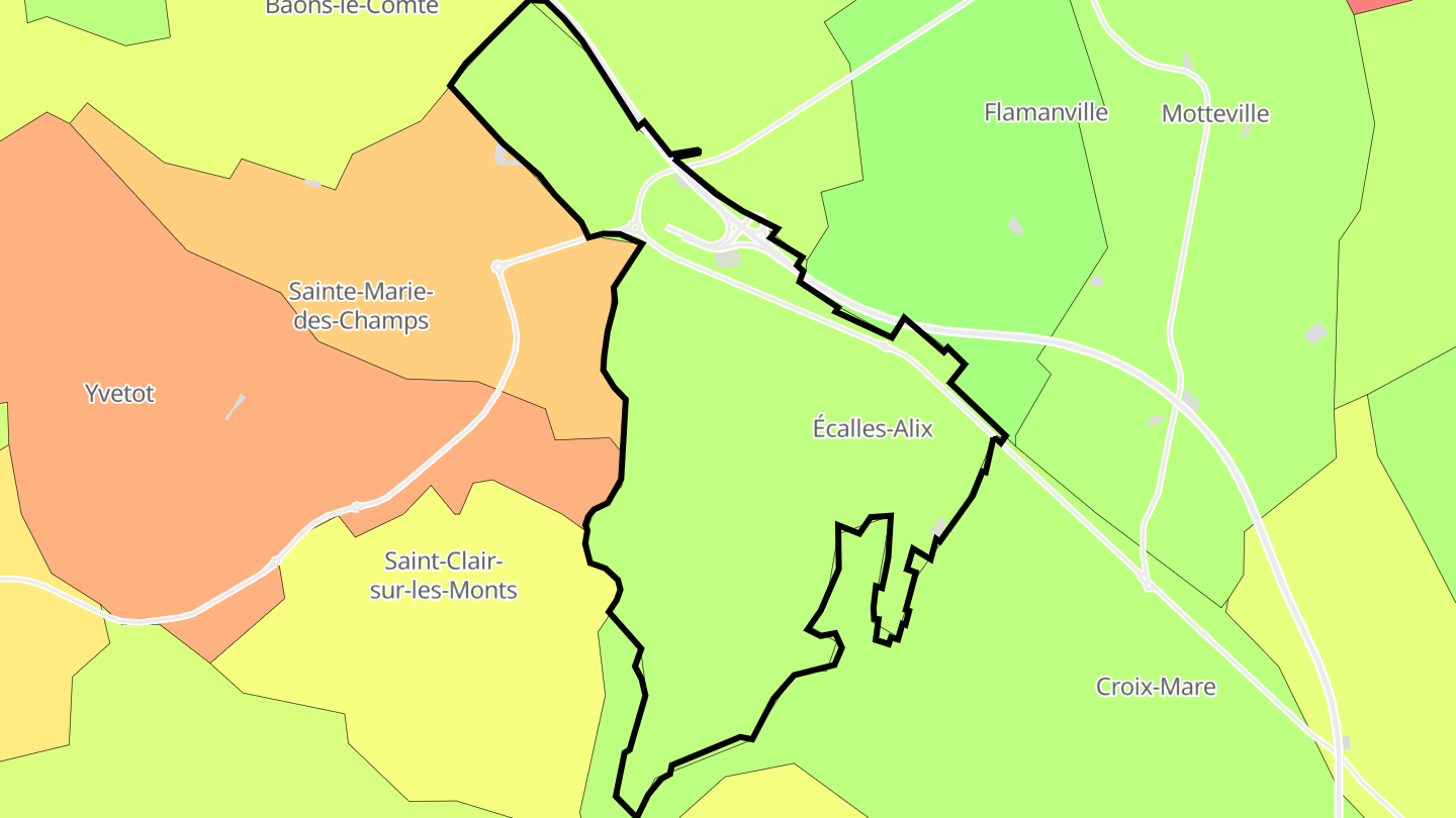 Carte des prix de l'immobilier Écalles-Alix