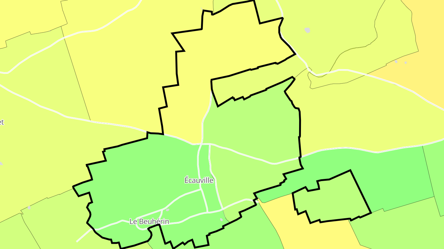 Carte des prix de l'immobilier Écauville