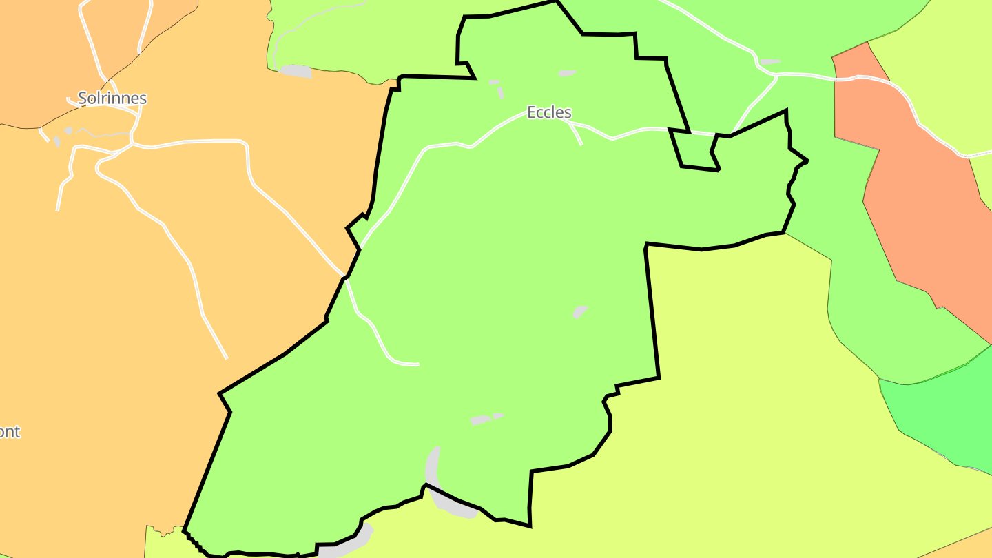 Carte des prix de l'immobilier Eccles