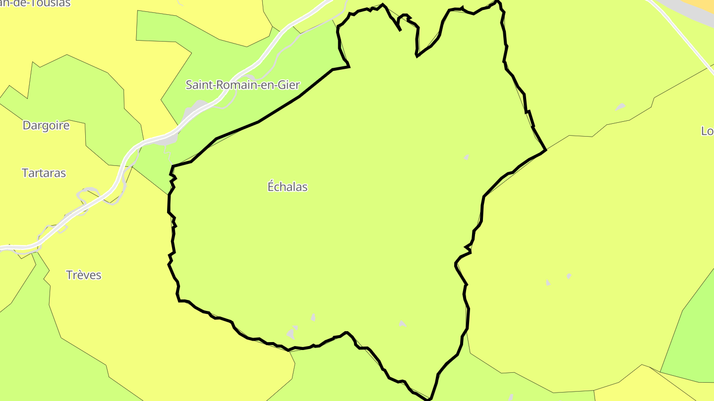 Carte des prix de l'immobilier Échalas