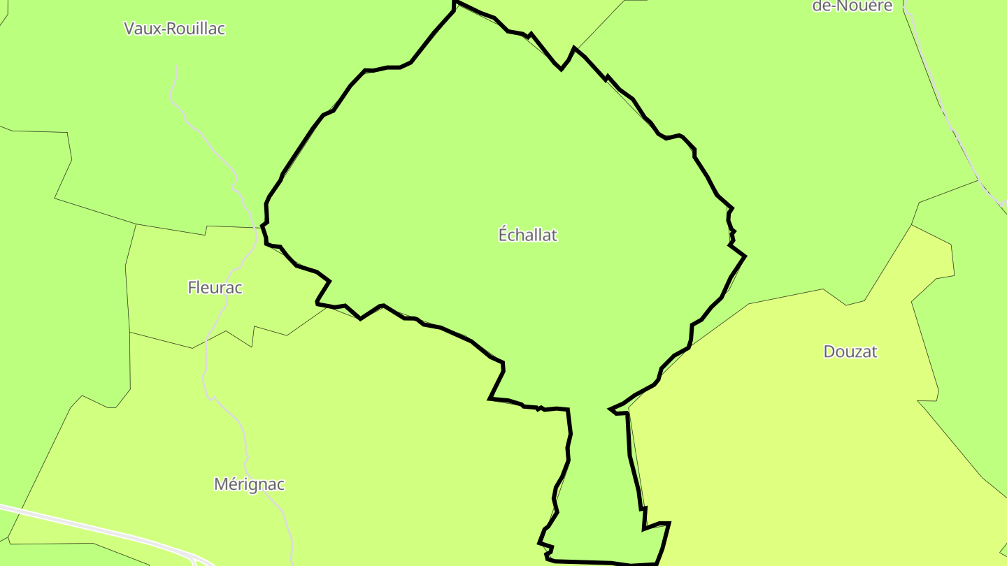 Carte des prix de l'immobilier Échallat