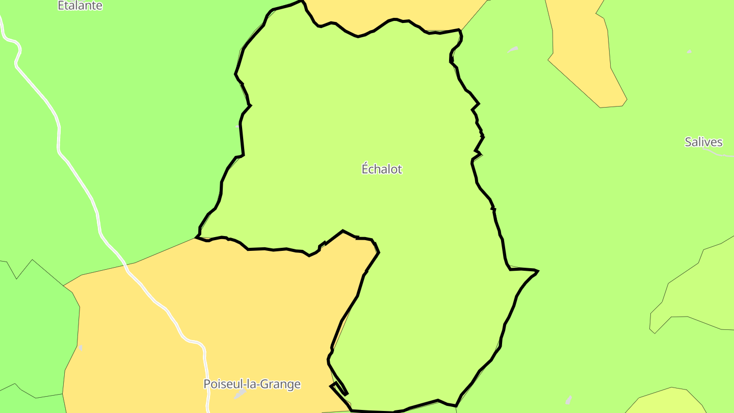 Carte des prix de l'immobilier Échalot