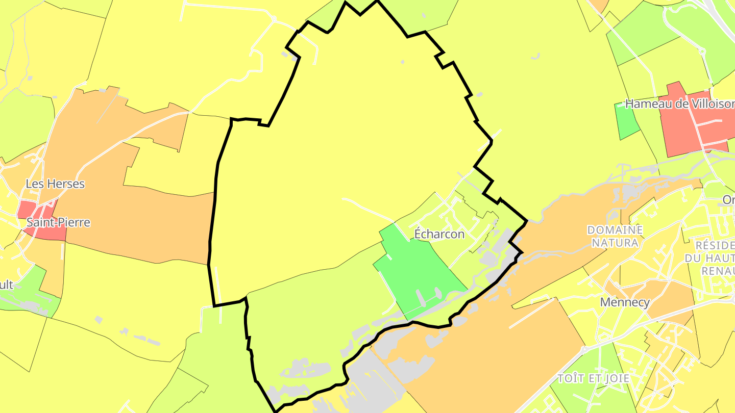 Carte des prix de l'immobilier Écharcon