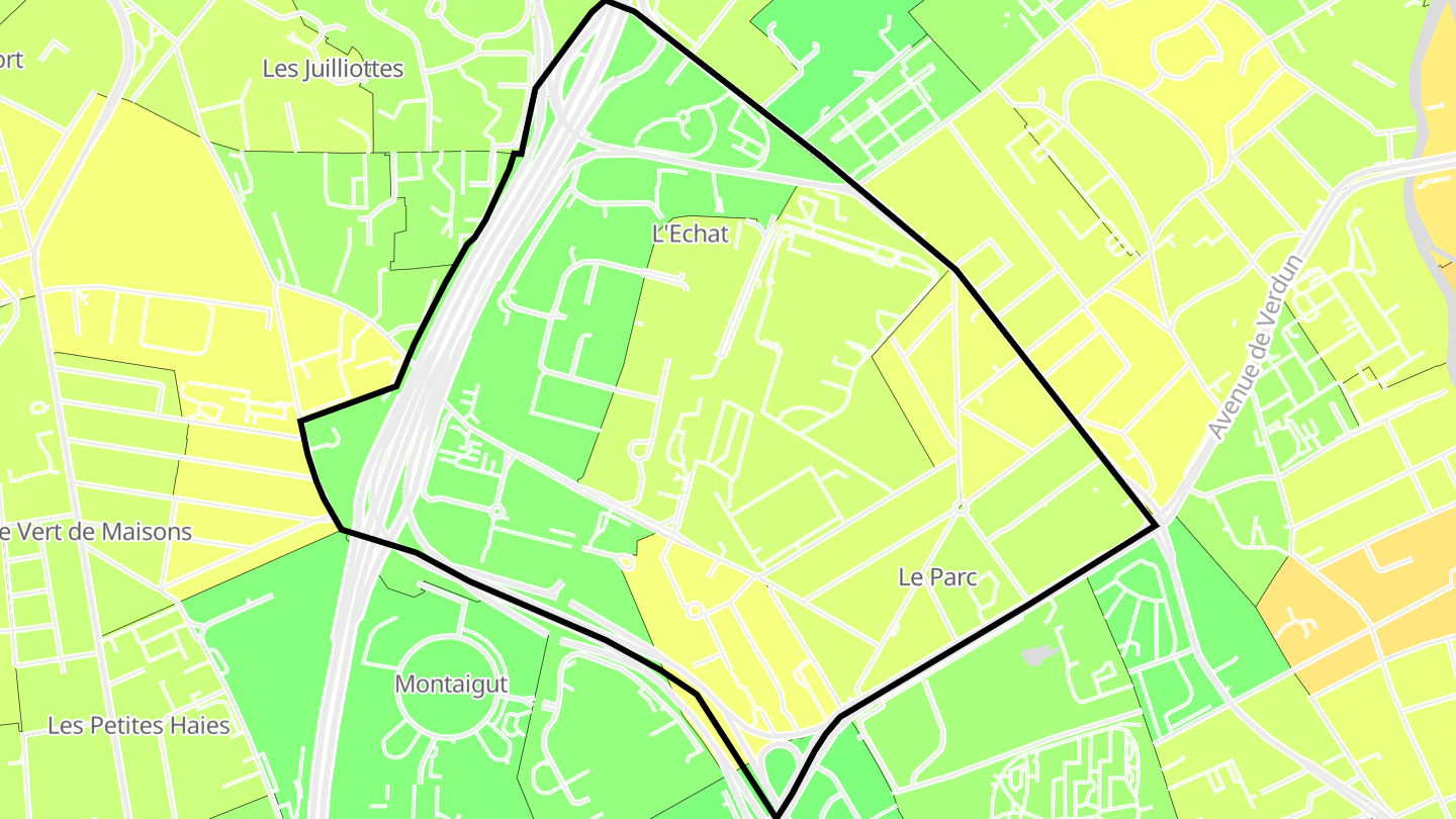 Carte des prix de l'immobilier Échat - Champeval