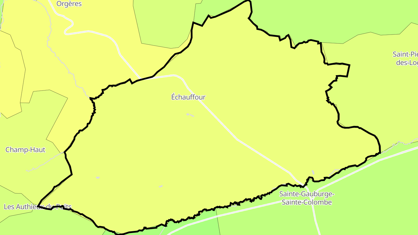 Carte des prix de l'immobilier Échauffour