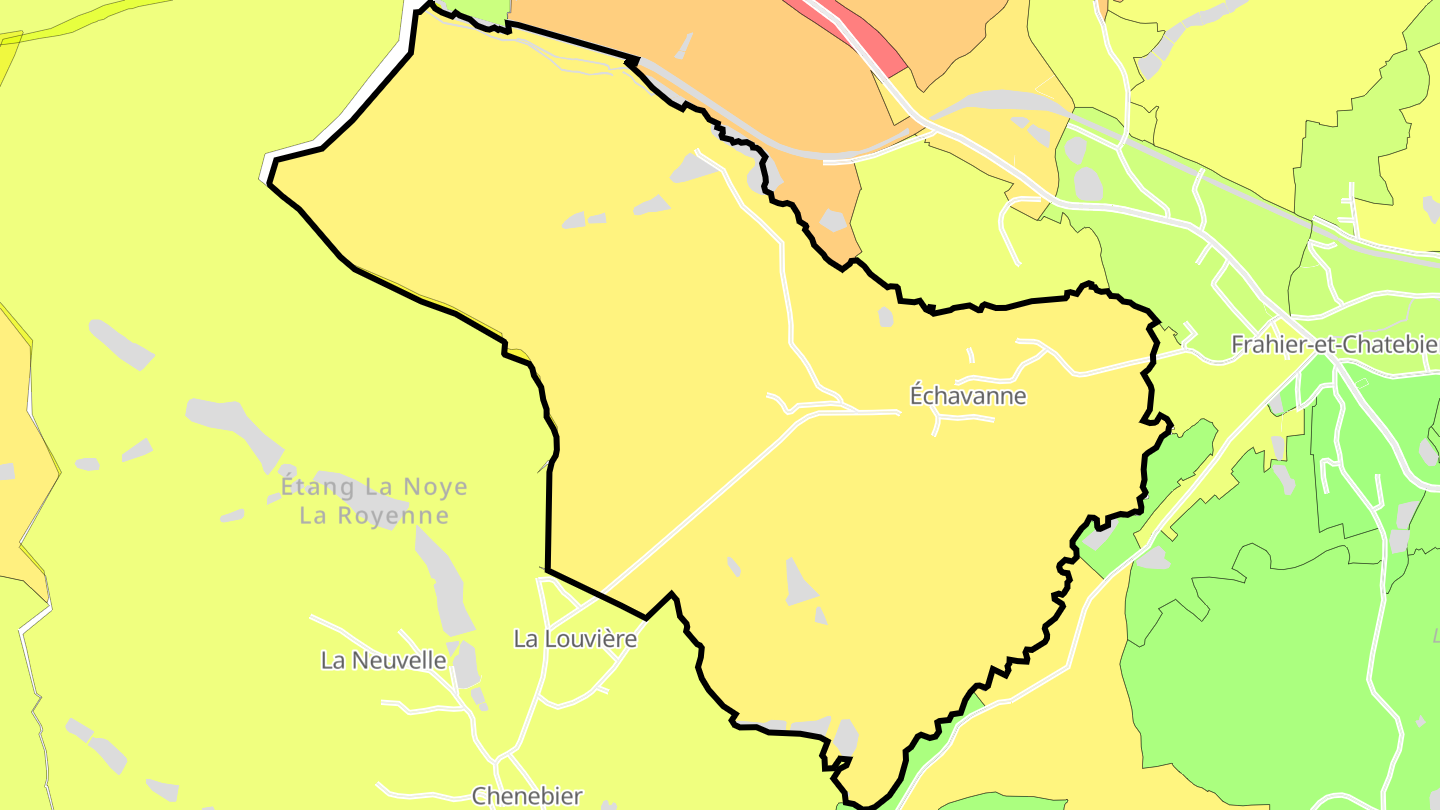Carte des prix de l'immobilier Échavanne