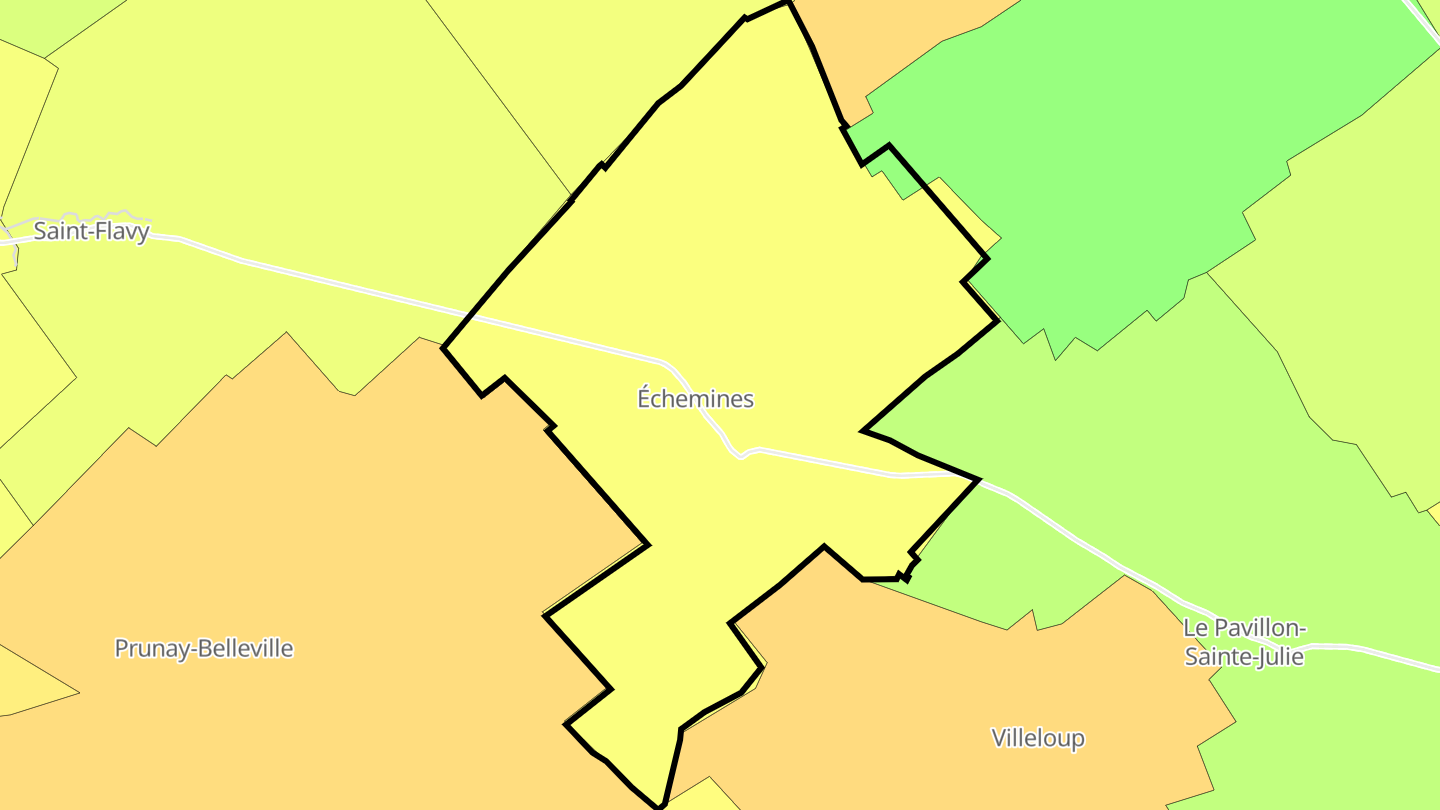 Carte des prix de l'immobilier Échemines