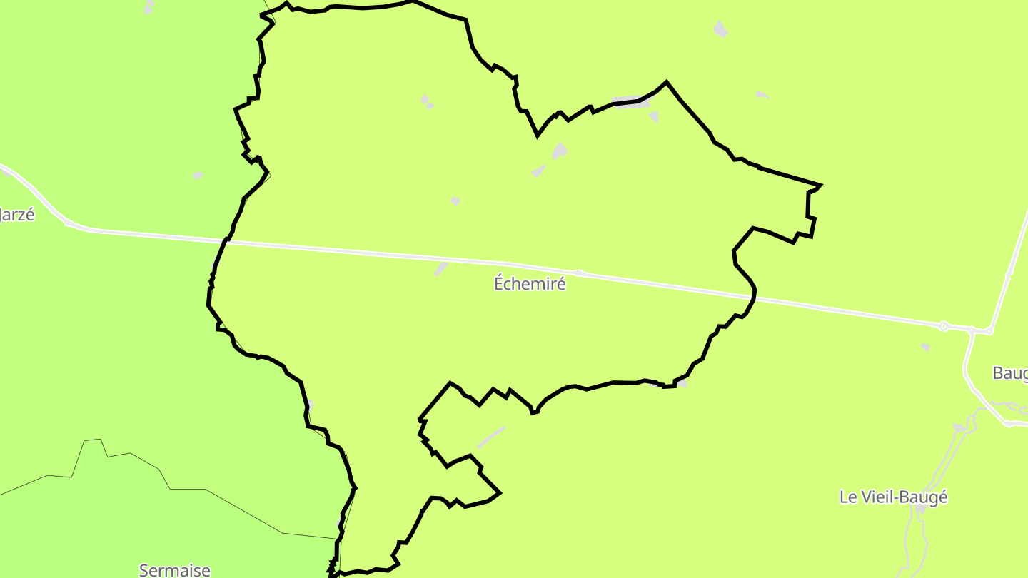 Carte des prix de l'immobilier Échemiré