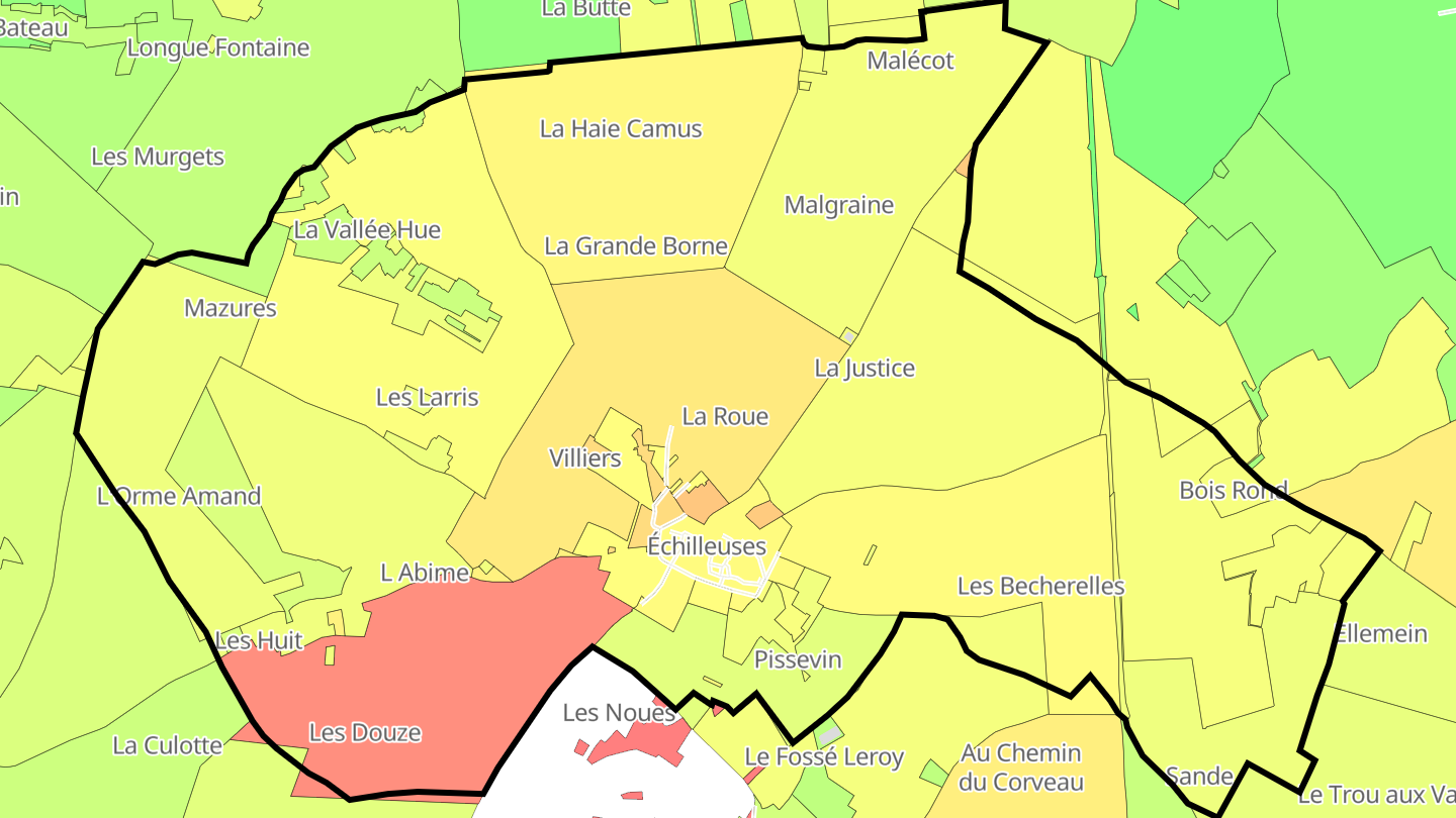 Carte des prix de l'immobilier Échilleuses
