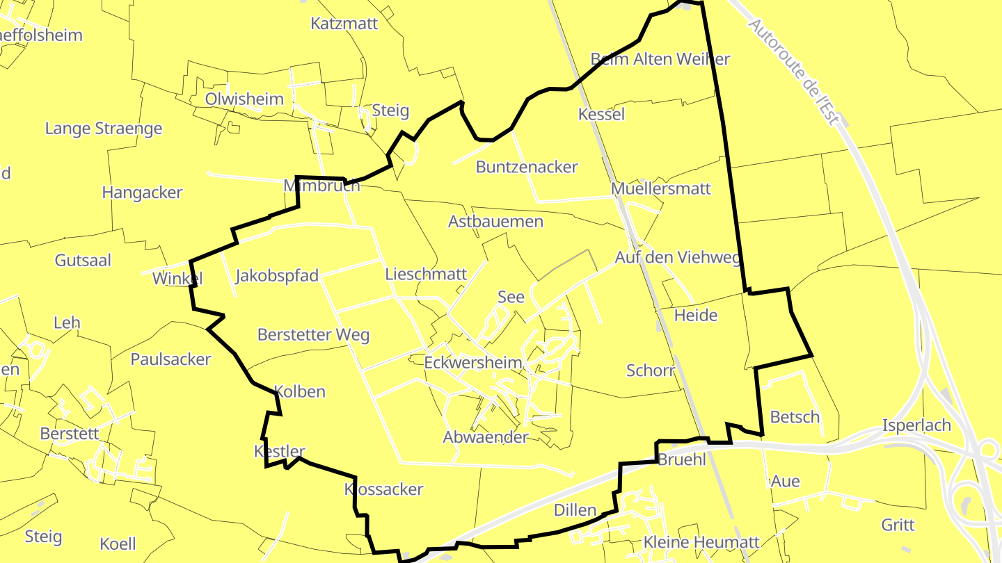 Carte des prix de l'immobilier Eckwersheim