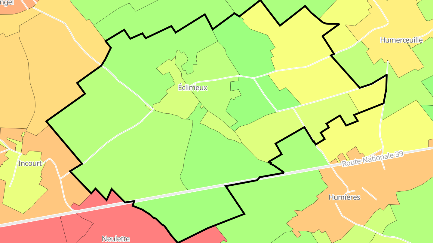 Carte des prix de l'immobilier Éclimeux