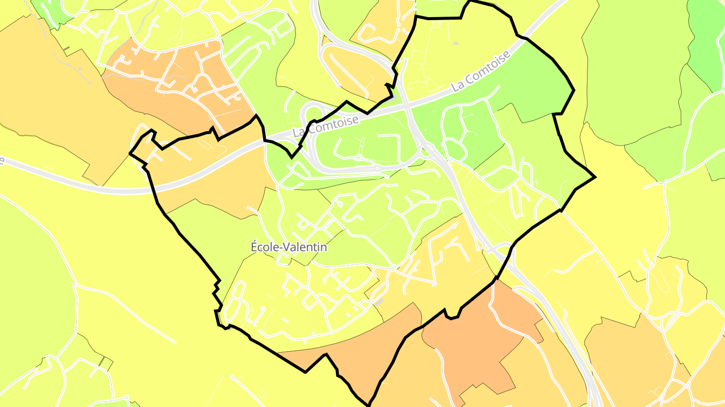 Carte des prix de l'immobilier École-Valentin
