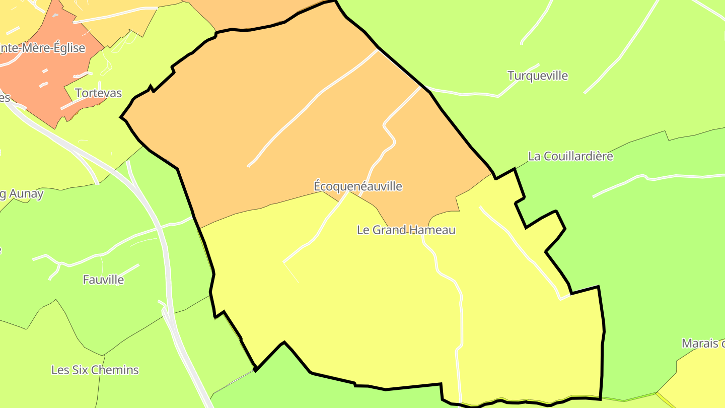 Carte des prix de l'immobilier Écoquenéauville