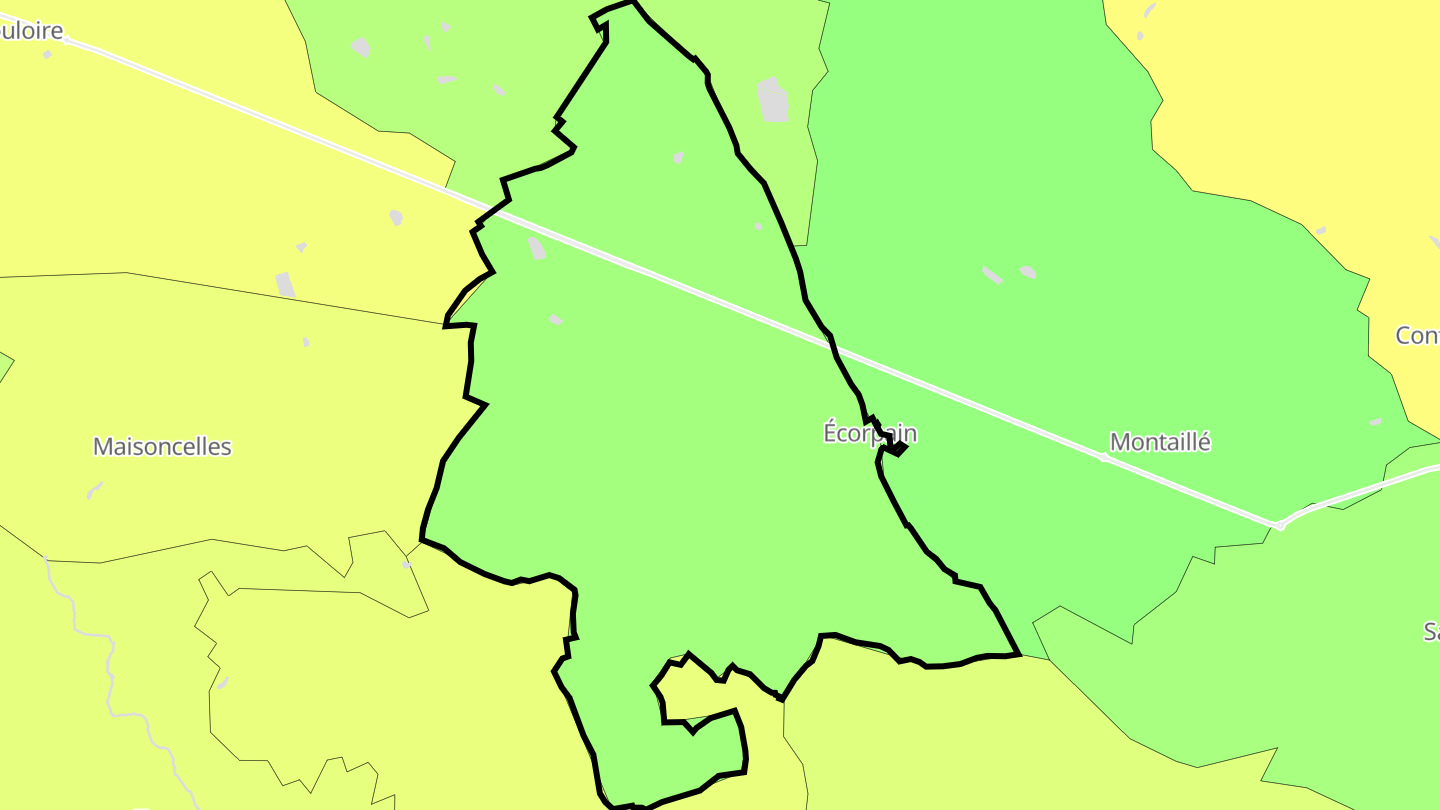 Carte des prix de l'immobilier Écorpain