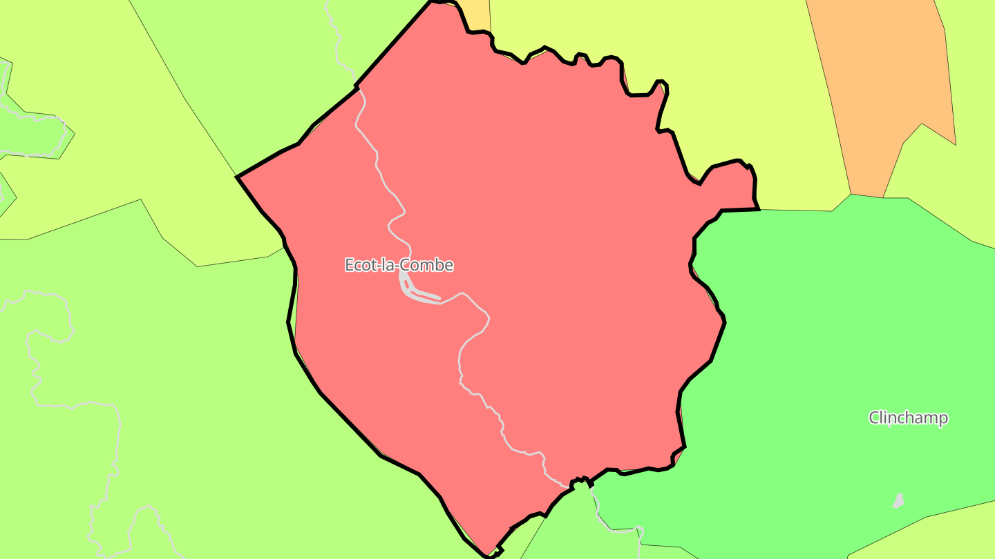 Carte des prix de l'immobilier Ecot-la-Combe