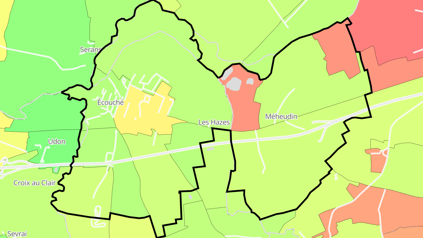 Carte des prix de l'immobilier Écouché