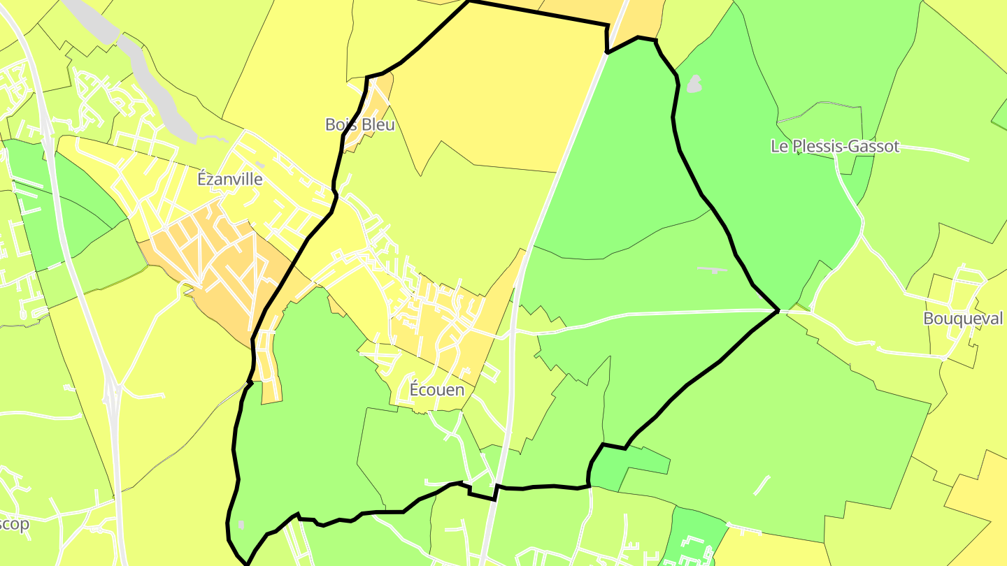 Carte des prix de l'immobilier Écouen