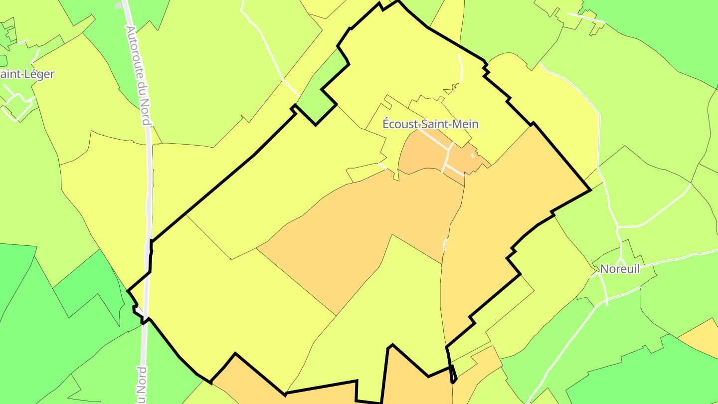 Carte des prix de l'immobilier Écoust-Saint-Mein