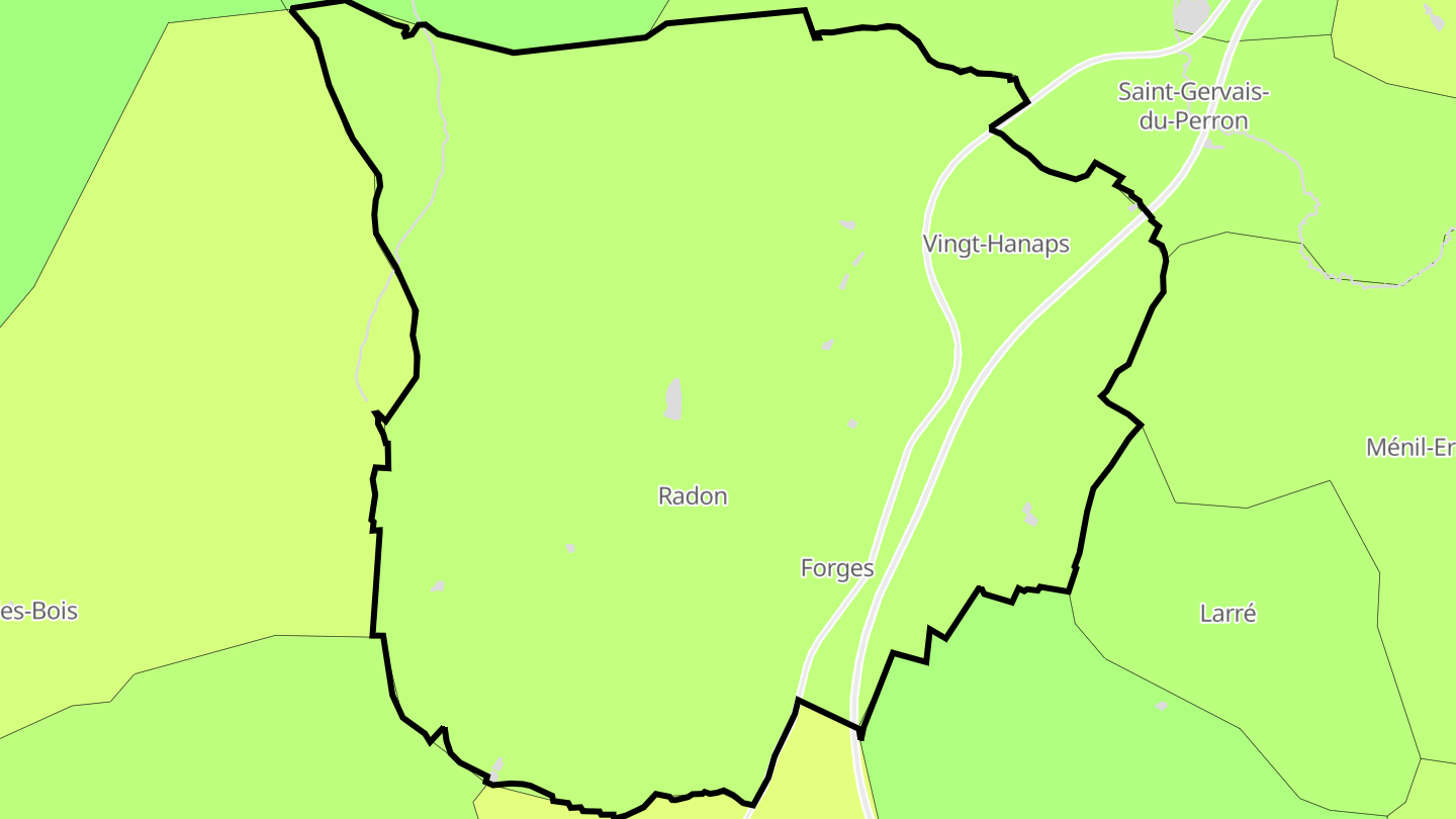 Carte des prix de l'immobilier Écouves