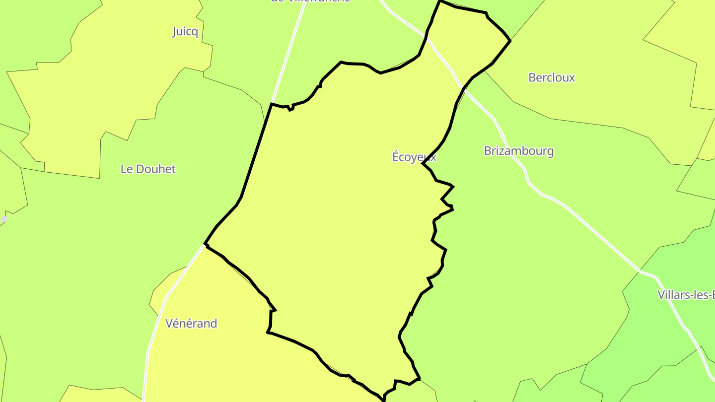 Carte des prix de l'immobilier Écoyeux