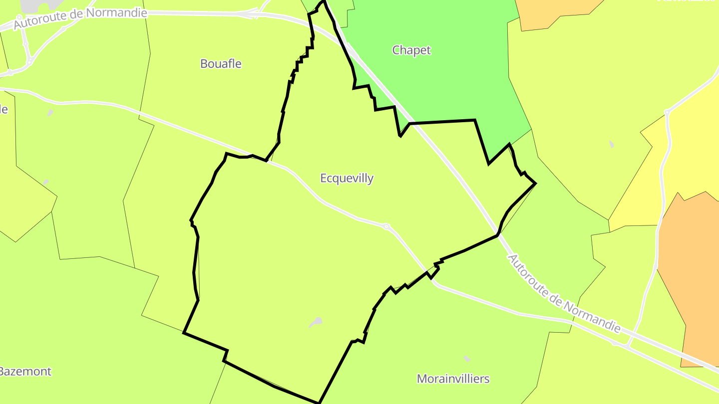 Carte des prix de l'immobilier Ecquevilly