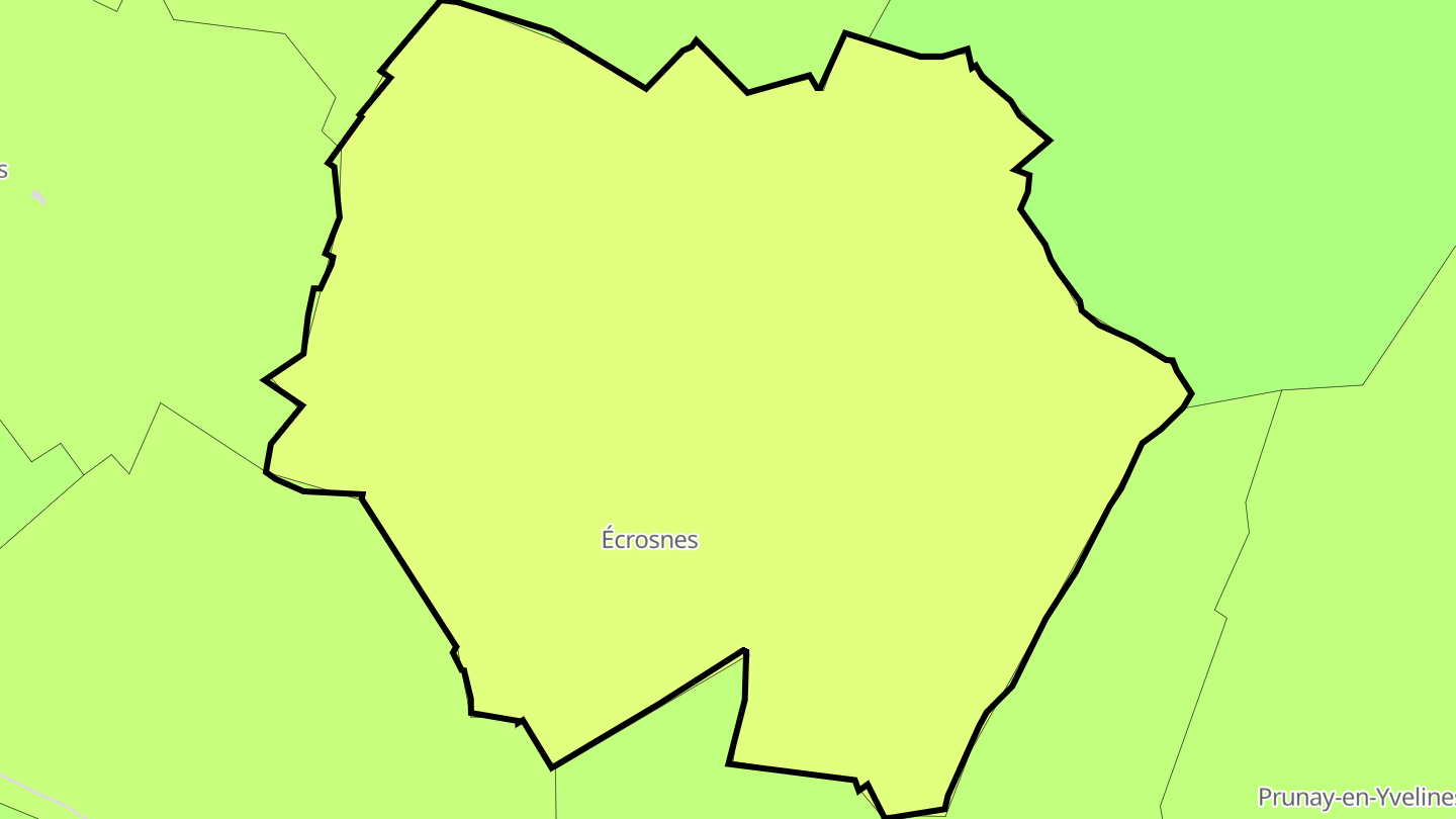 Carte des prix de l'immobilier Écrosnes