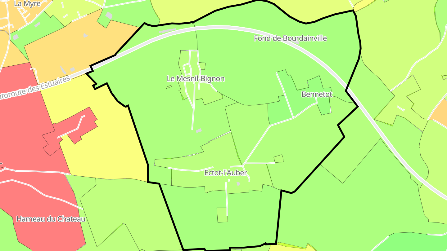 Carte des prix de l'immobilier Ectot-l'Auber