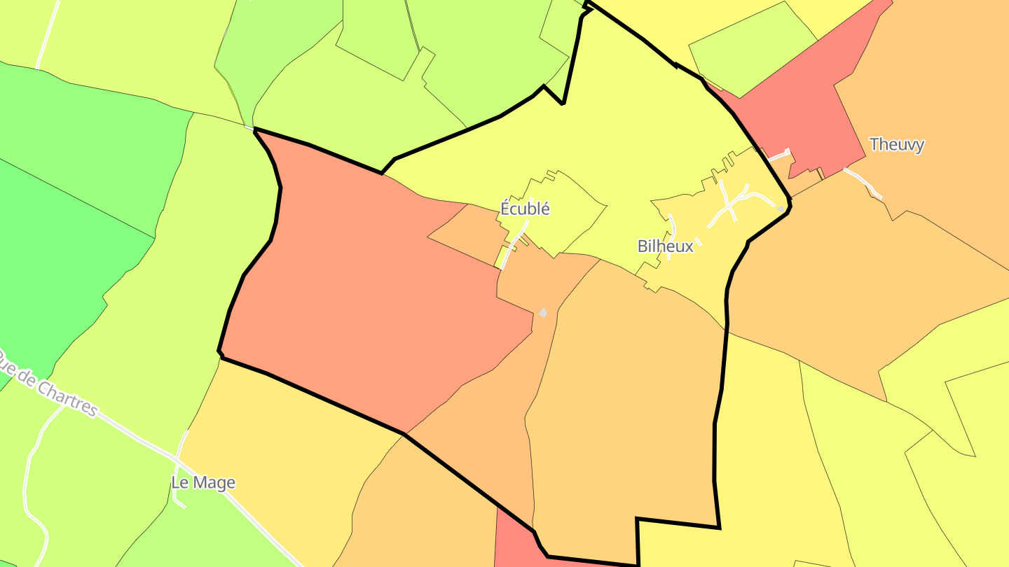 Carte des prix de l'immobilier Écublé