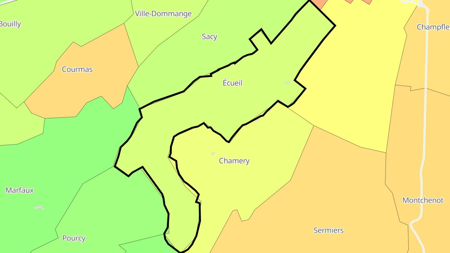 Carte des prix de l'immobilier Écueil