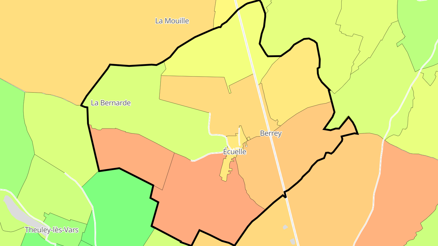 Carte des prix de l'immobilier Écuelle