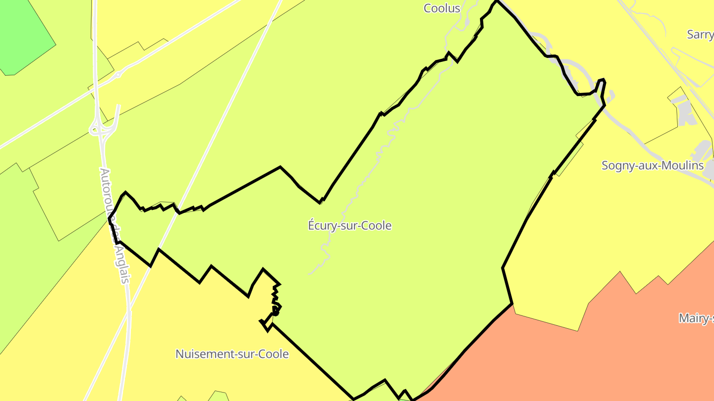 Carte des prix de l'immobilier Écury-sur-Coole