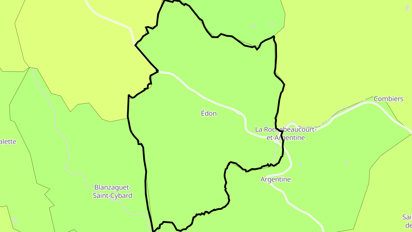 Carte des prix de l'immobilier Édon