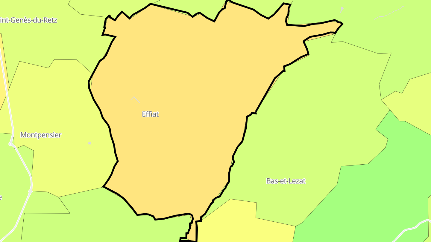 Carte des prix de l'immobilier Effiat