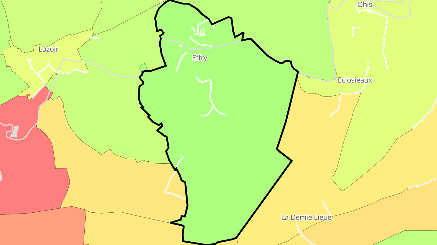 Carte des prix de l'immobilier Effry