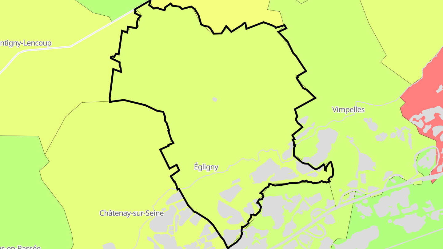 Carte des prix de l'immobilier Égligny