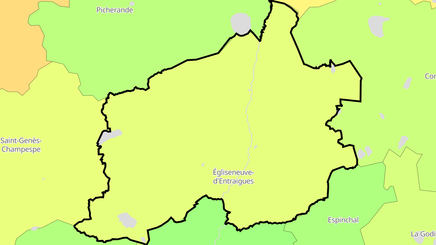 Carte des prix de l'immobilier Égliseneuve-d'Entraigues