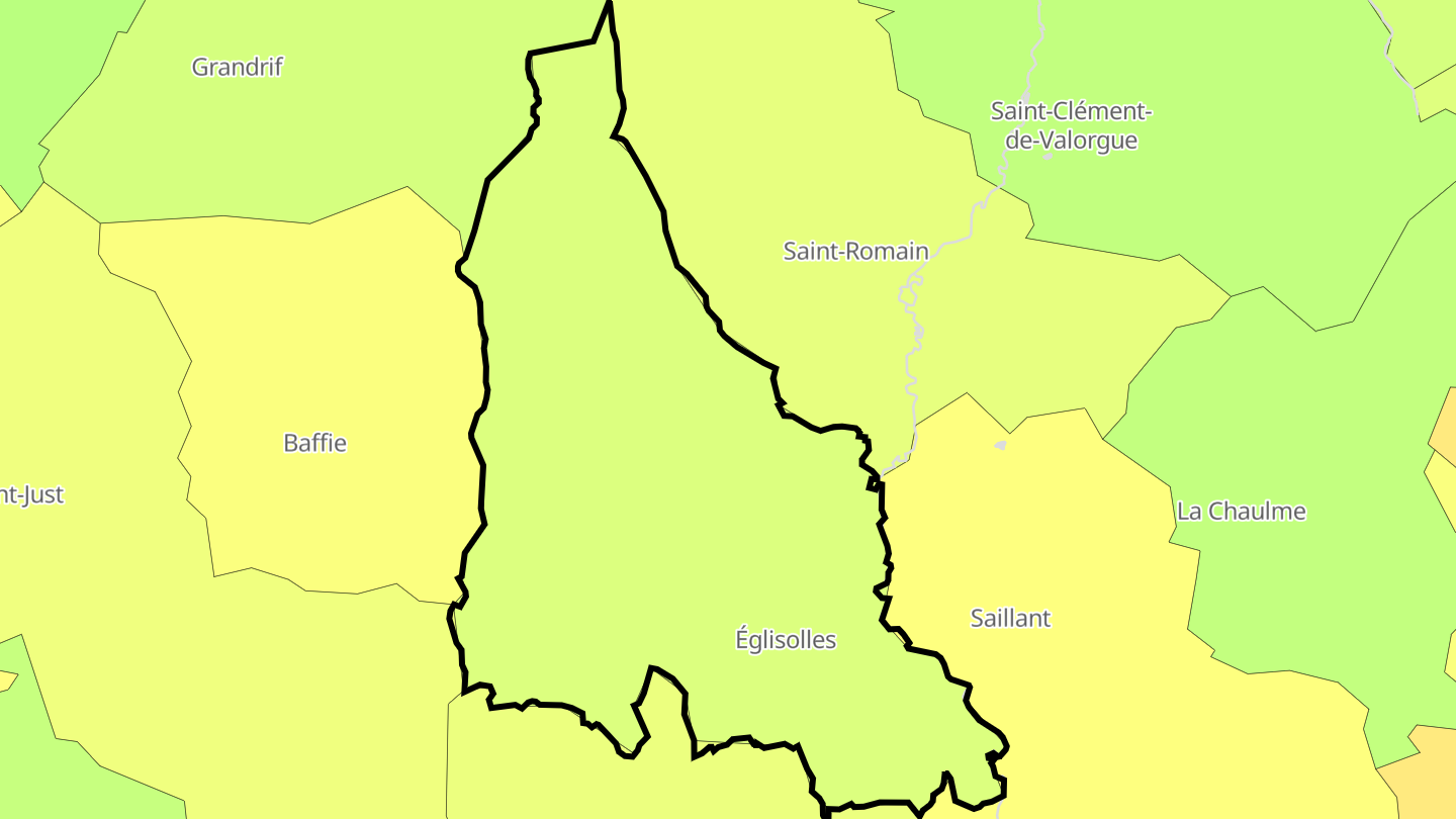 Carte des prix de l'immobilier Églisolles