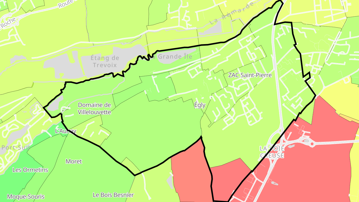 Carte des prix de l'immobilier Égly