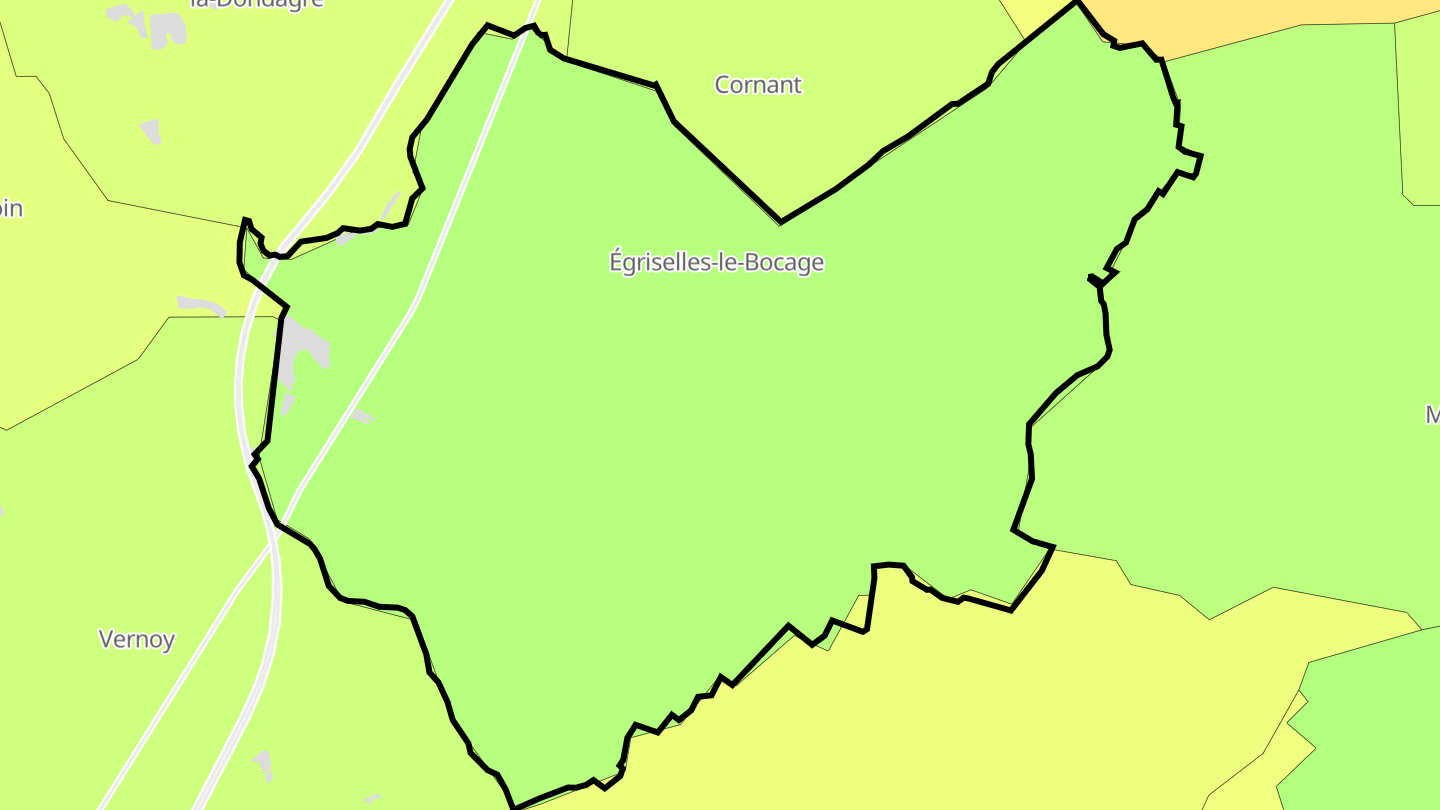 Carte des prix de l'immobilier Égriselles-le-Bocage