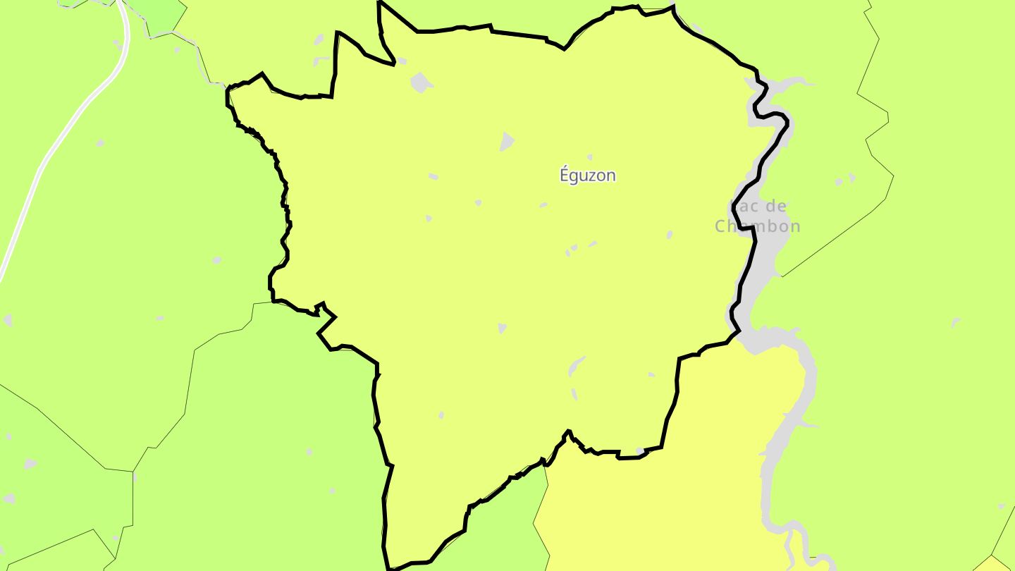 Carte des prix de l'immobilier Éguzon-Chantôme