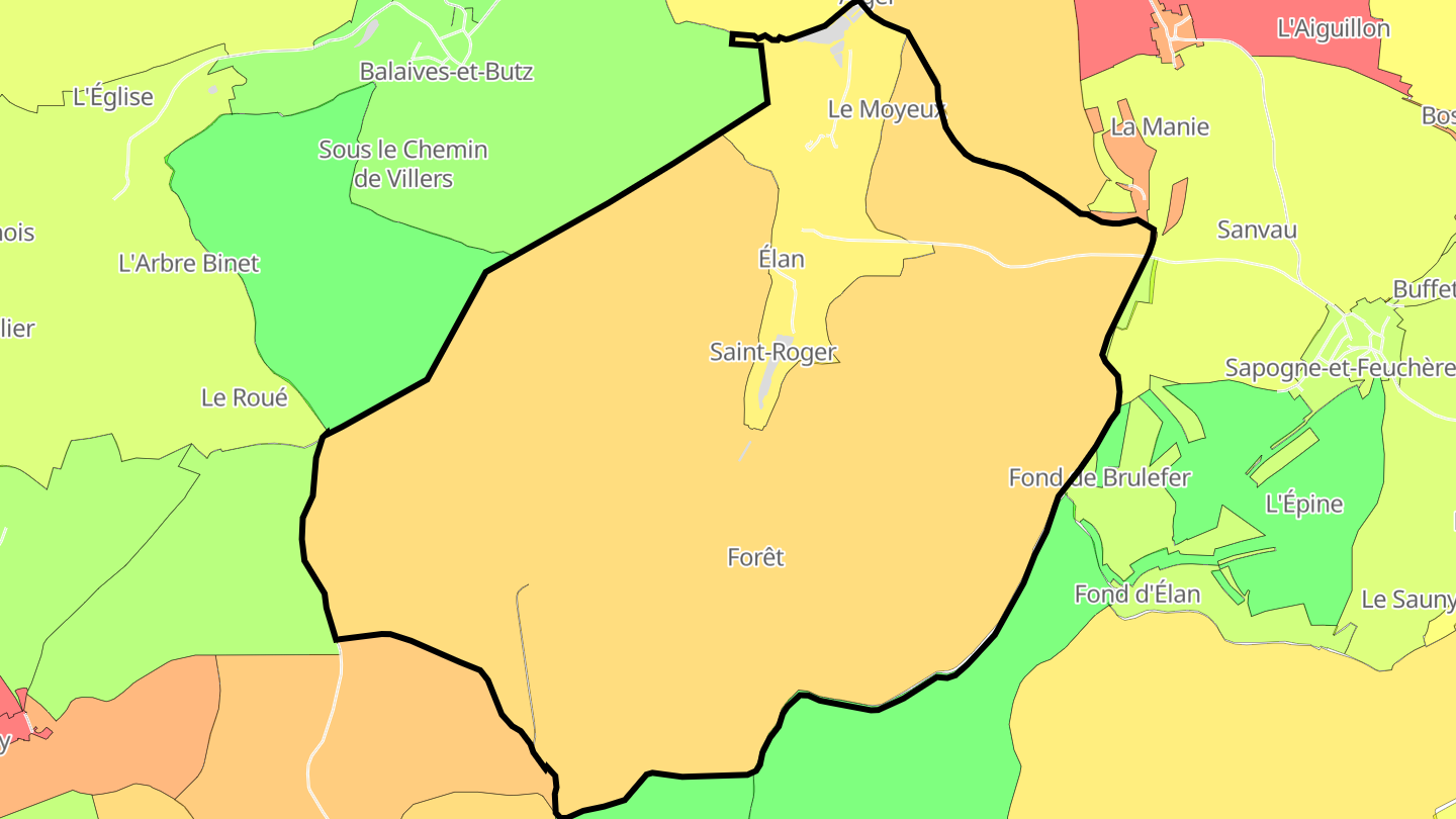 Carte des prix de l'immobilier Élan