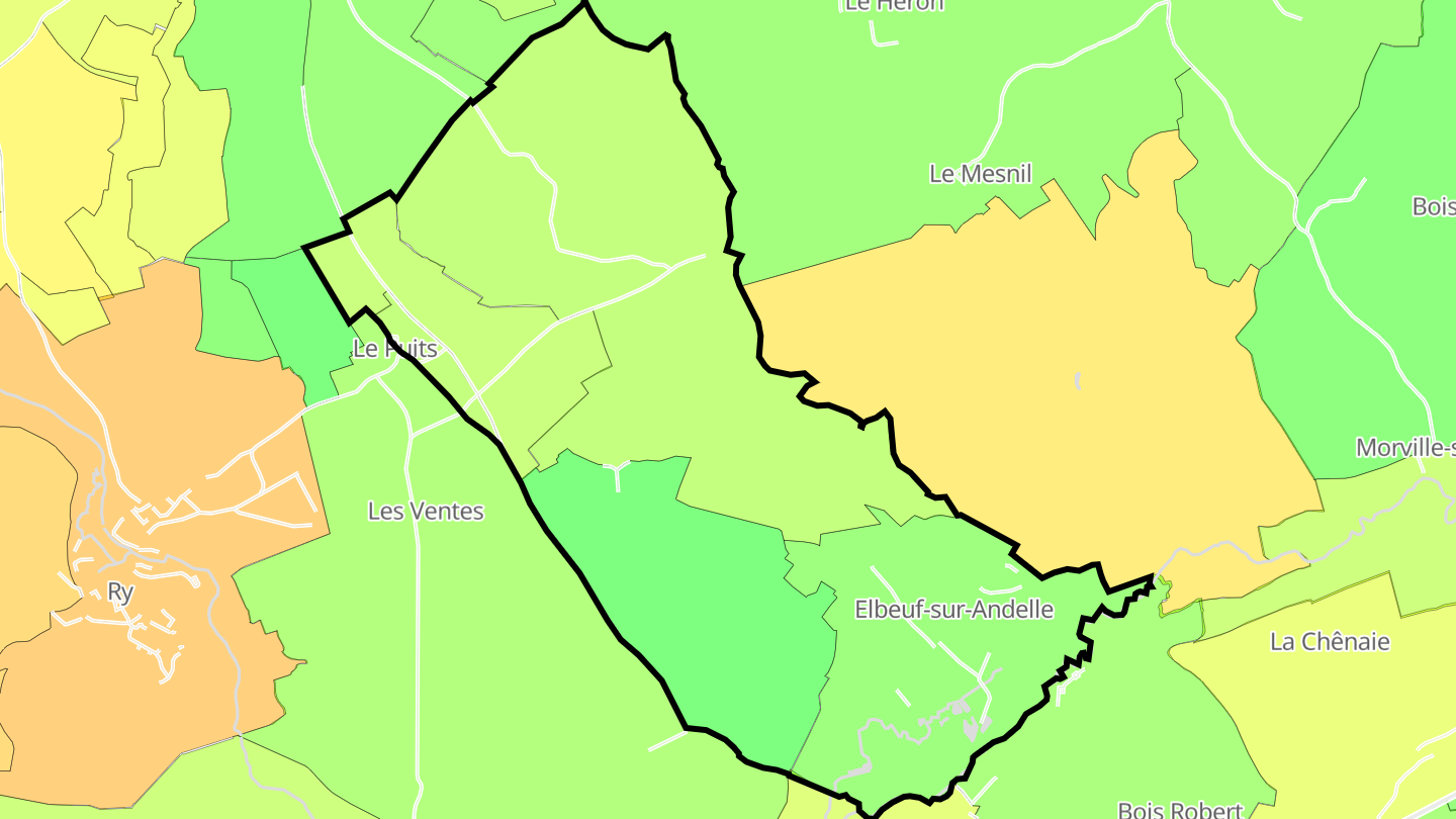 Carte des prix de l'immobilier Elbeuf-sur-Andelle